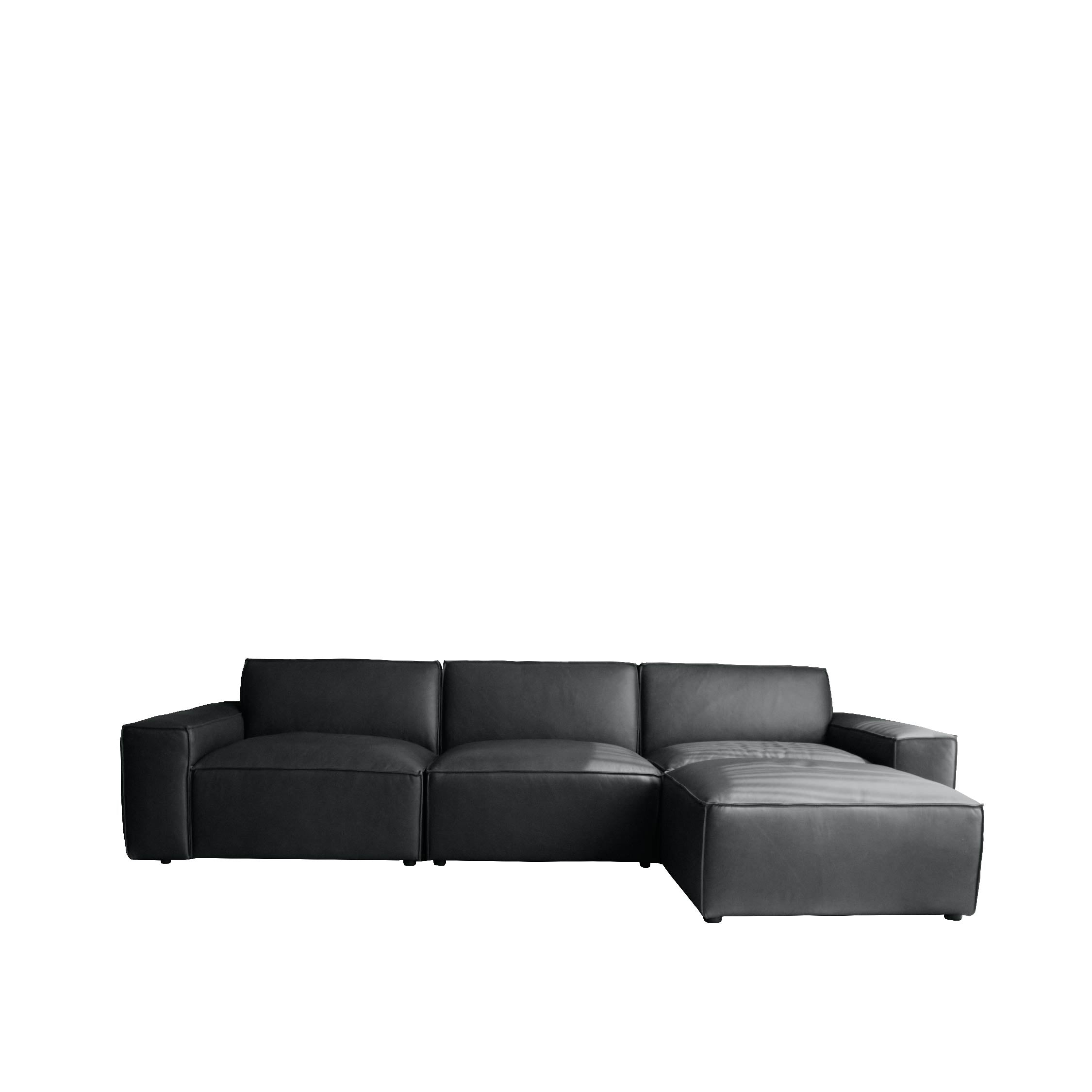 ESSIMETRI Sofa 4 Seater with Ottoman (Leather)