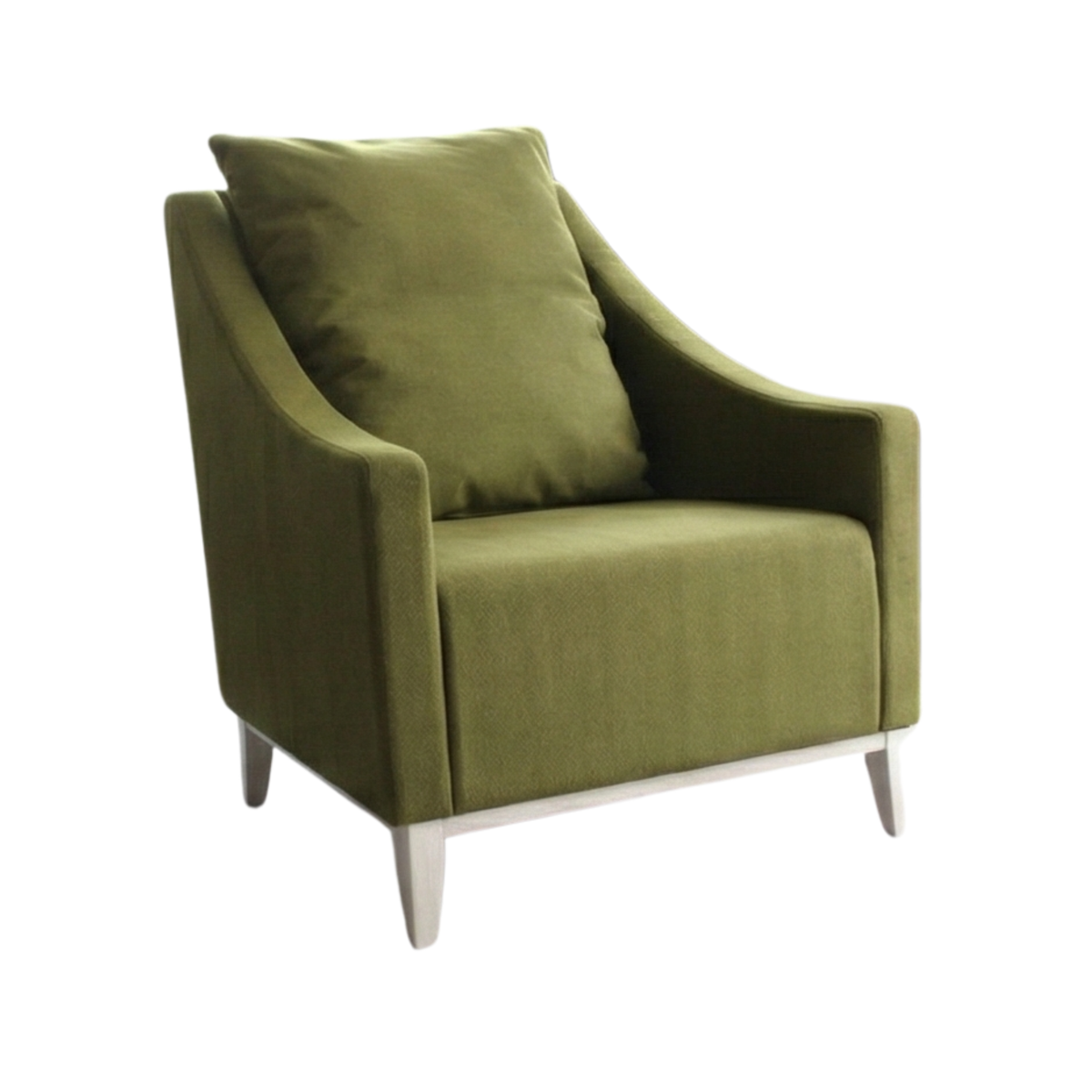SELSA Lounge Chair Olive Green Fabric