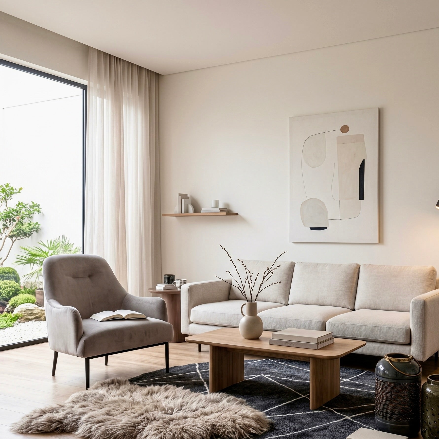 GARIS Lounge Chair Beige