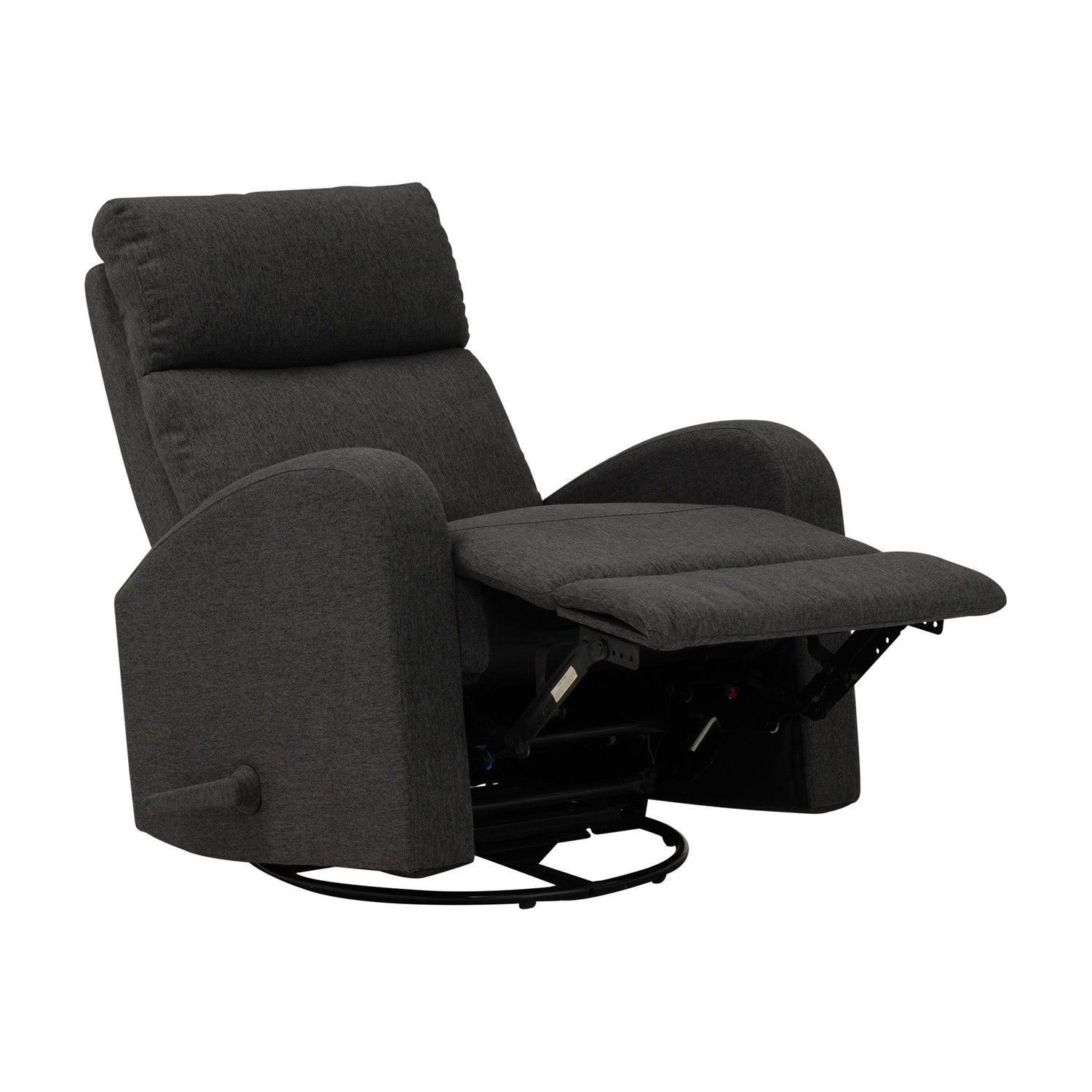 Black recliner chair on a white background