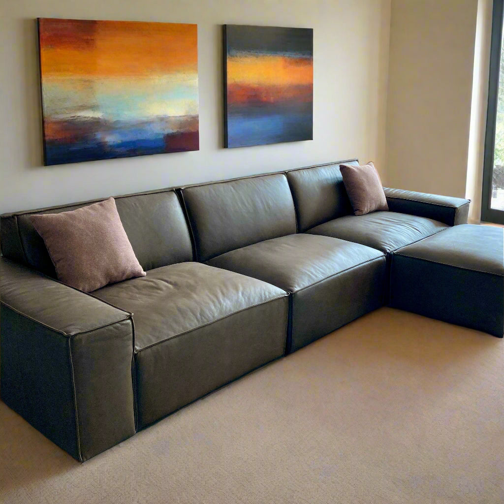 ESSIMETRI Sofa 4 seaters with foot stool