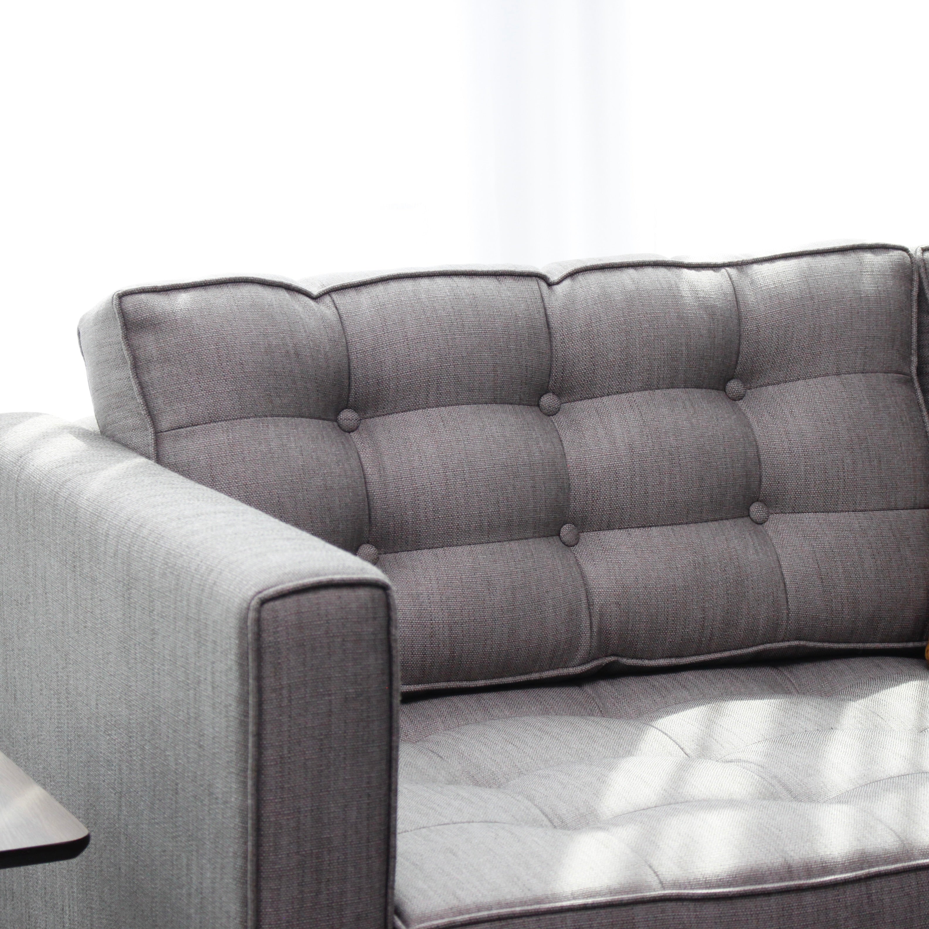 SATAH Sofa 1.8m Silver Grey ACACIA Fabric