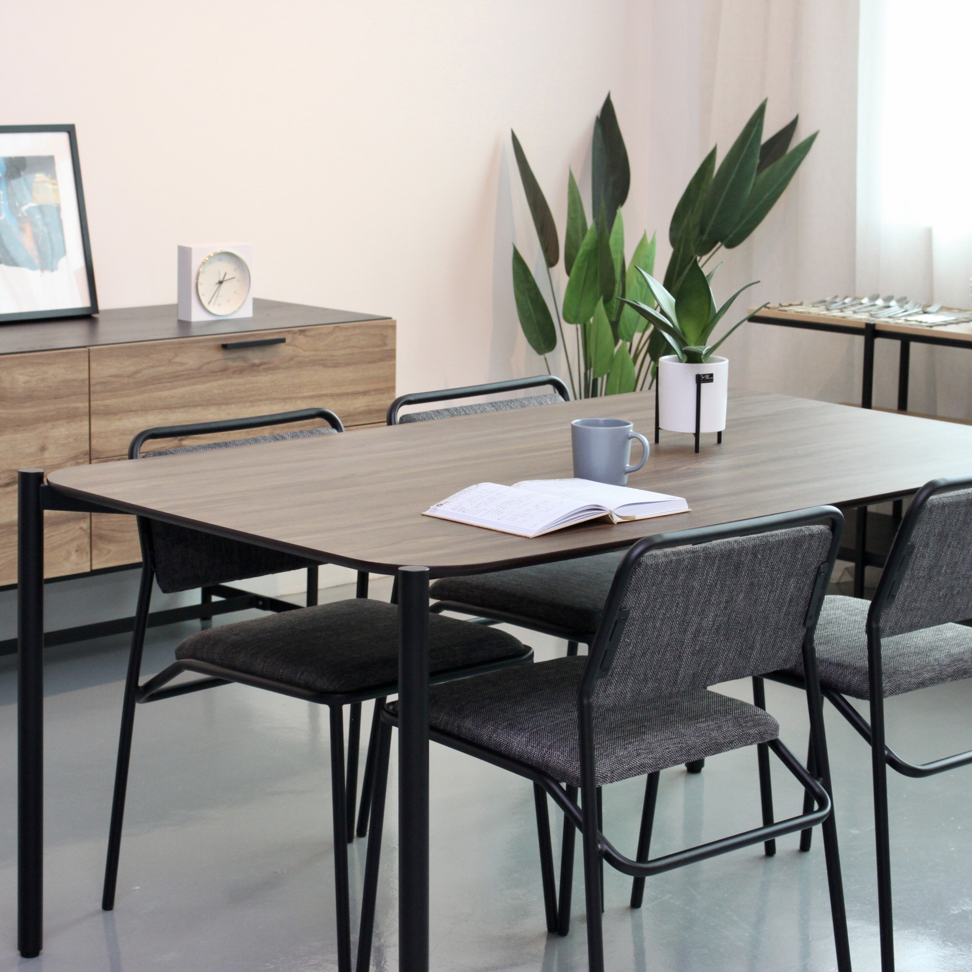 TANA Dining Table Rectangular W1500 mm Walnut