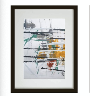 Desk Top Oil Painting (DTOP-0015). W325 x H425 x t35 mm. Black colour frame Included.
