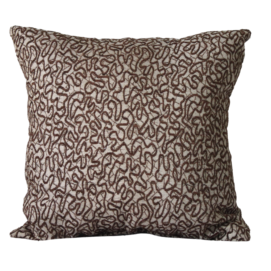 Coral Brown Square Cushion  W400 x D400 x t150 mm