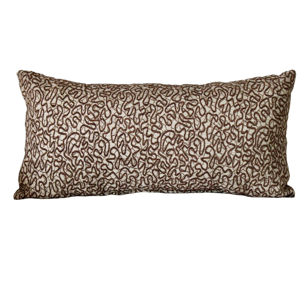 Coral Brown Lumbar Cushion W580 x D290 x t150 mm