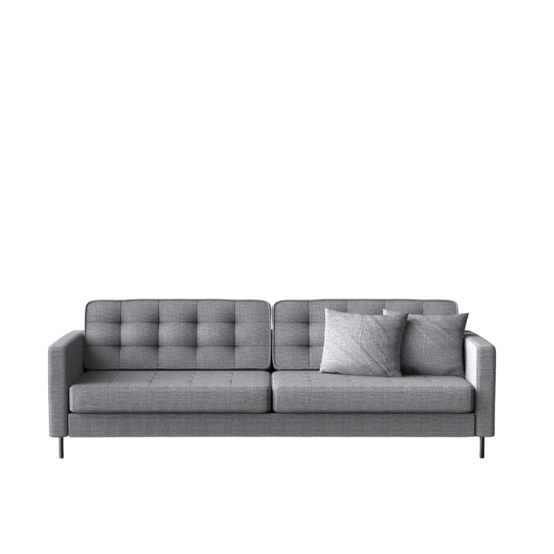 SATAH Sofa 1.8m Silver Grey ACACIA Fabric