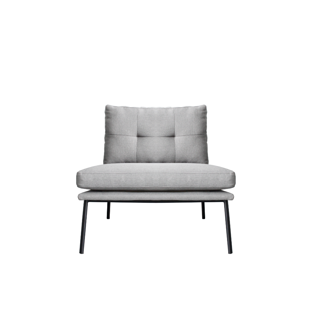 LATAR Lounge Chair Asphalt Grey Fabric