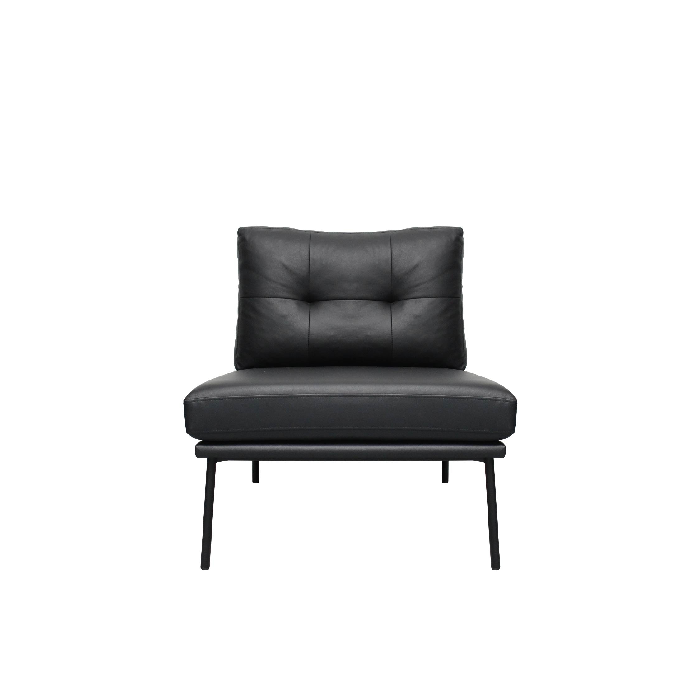 LATAR Lounge Chair Black Leather