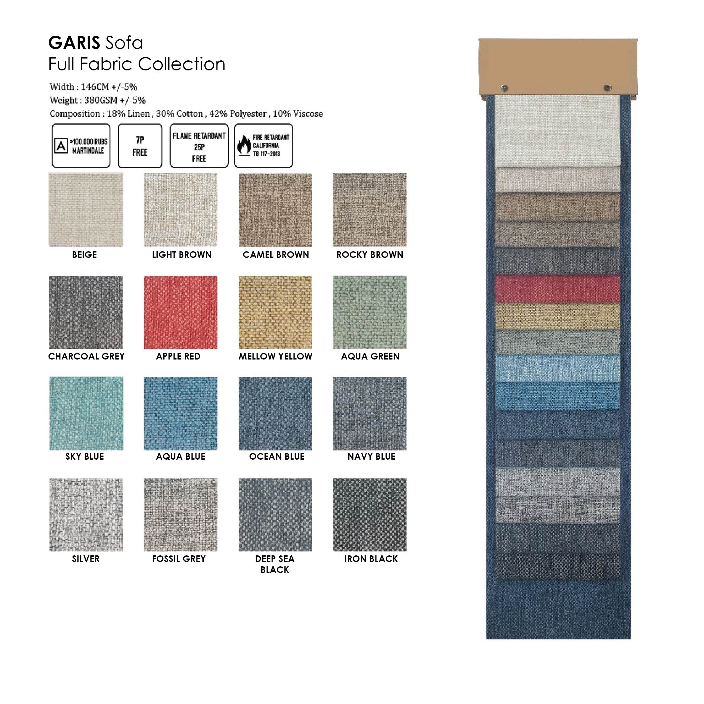GARIS Sofa 3 Seater Beige