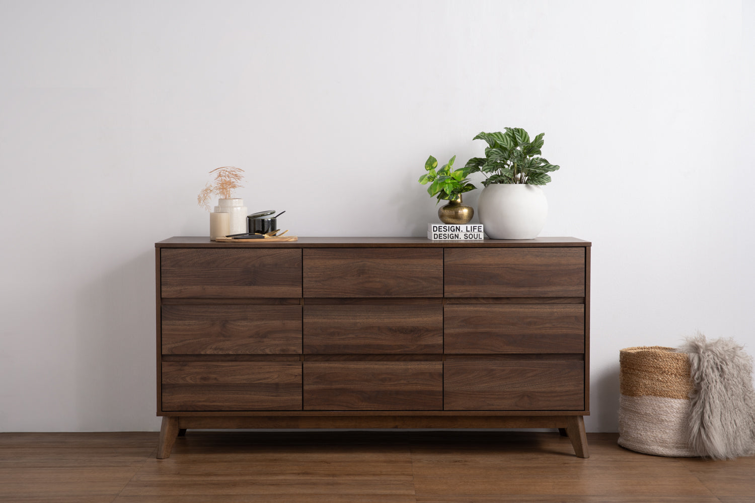NORDI Chest of Drawers 1.5m Walnut