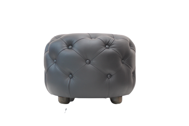 SATAH Foot Stool Black Leather