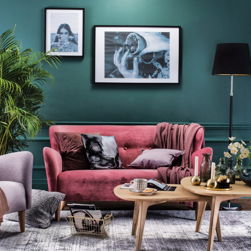 SUDUT 2 Seater Sofa Dark Salmon