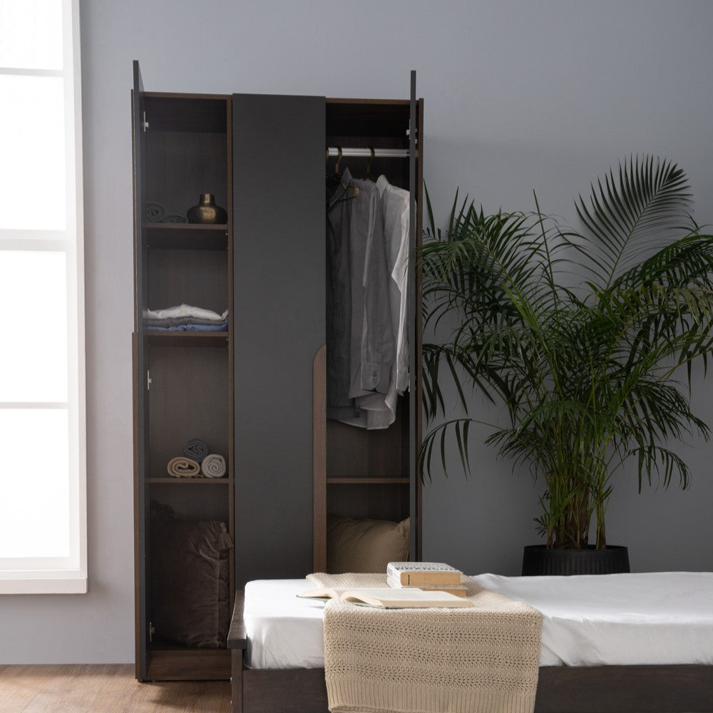 BASIC II Wardrobe 3 Door Black