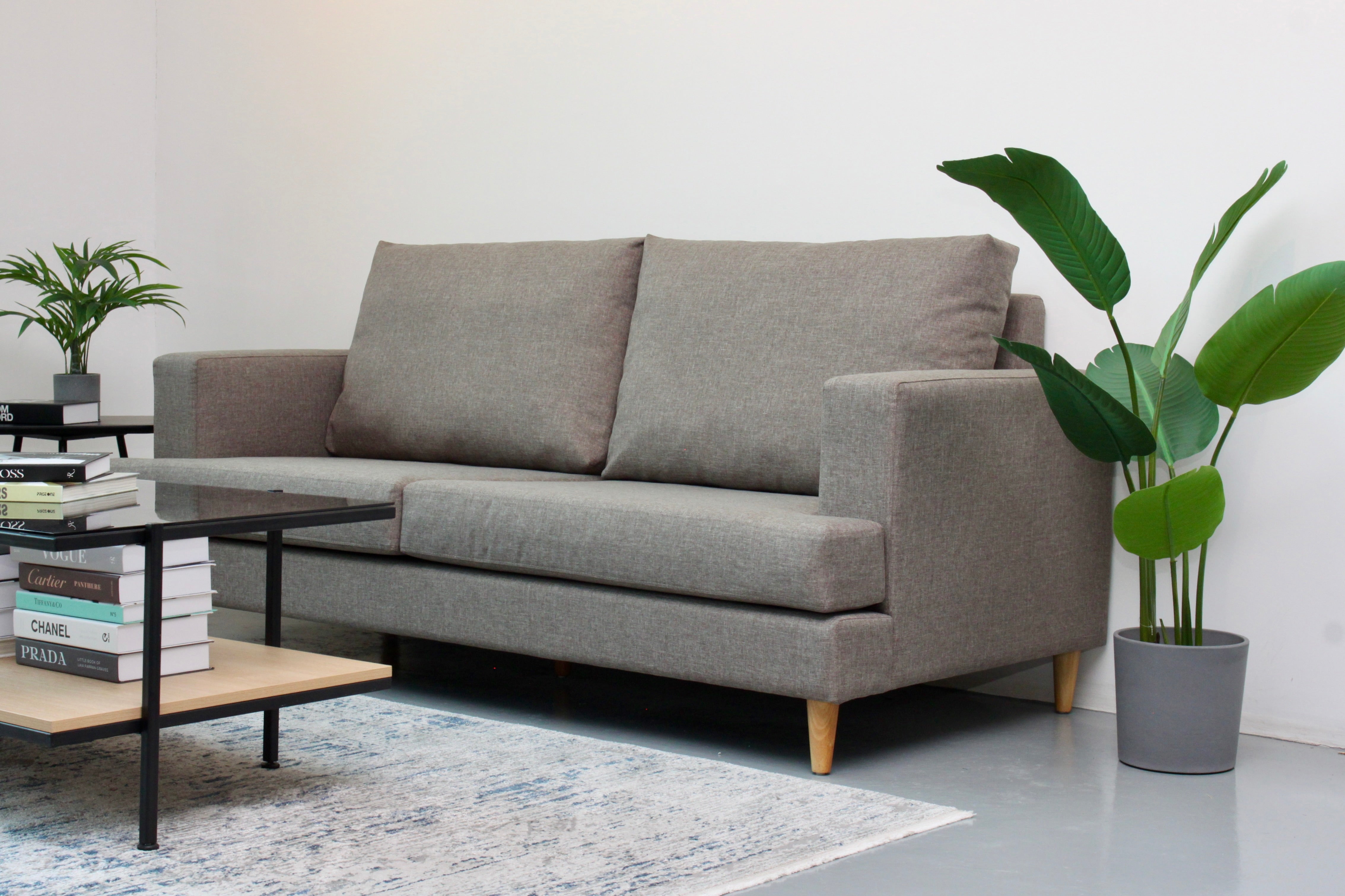 RANA Sofa 3 Seater in Grey Fabric