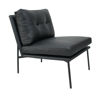 LATAR Lounge Chair in Black Leather Exhibit Sales at Seremban 2 Offline Store