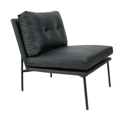 LATAR Lounge Chair in Black Leather at Seremban 2 Offline Store