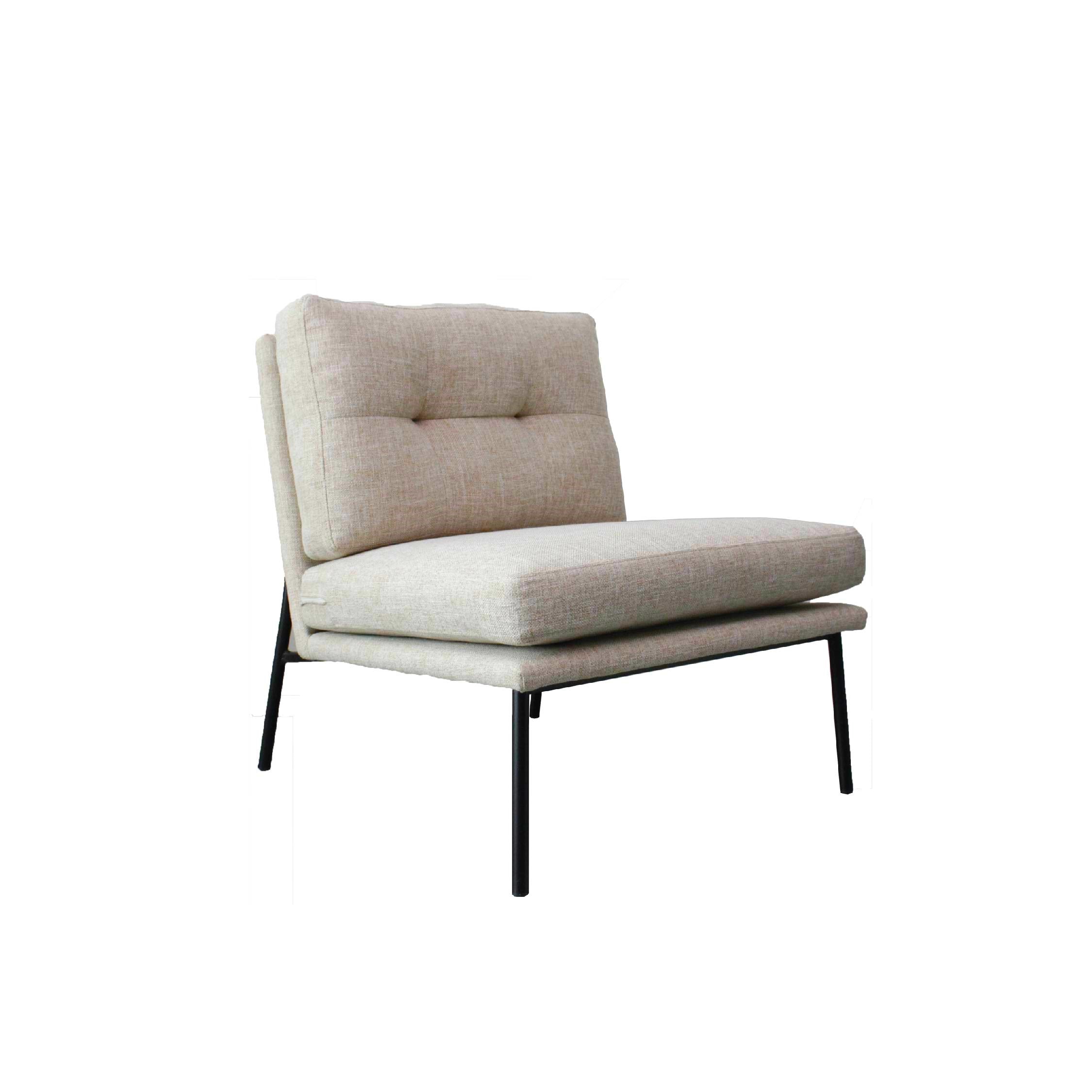 LATAR Lounge Chair Light Brown Fabric