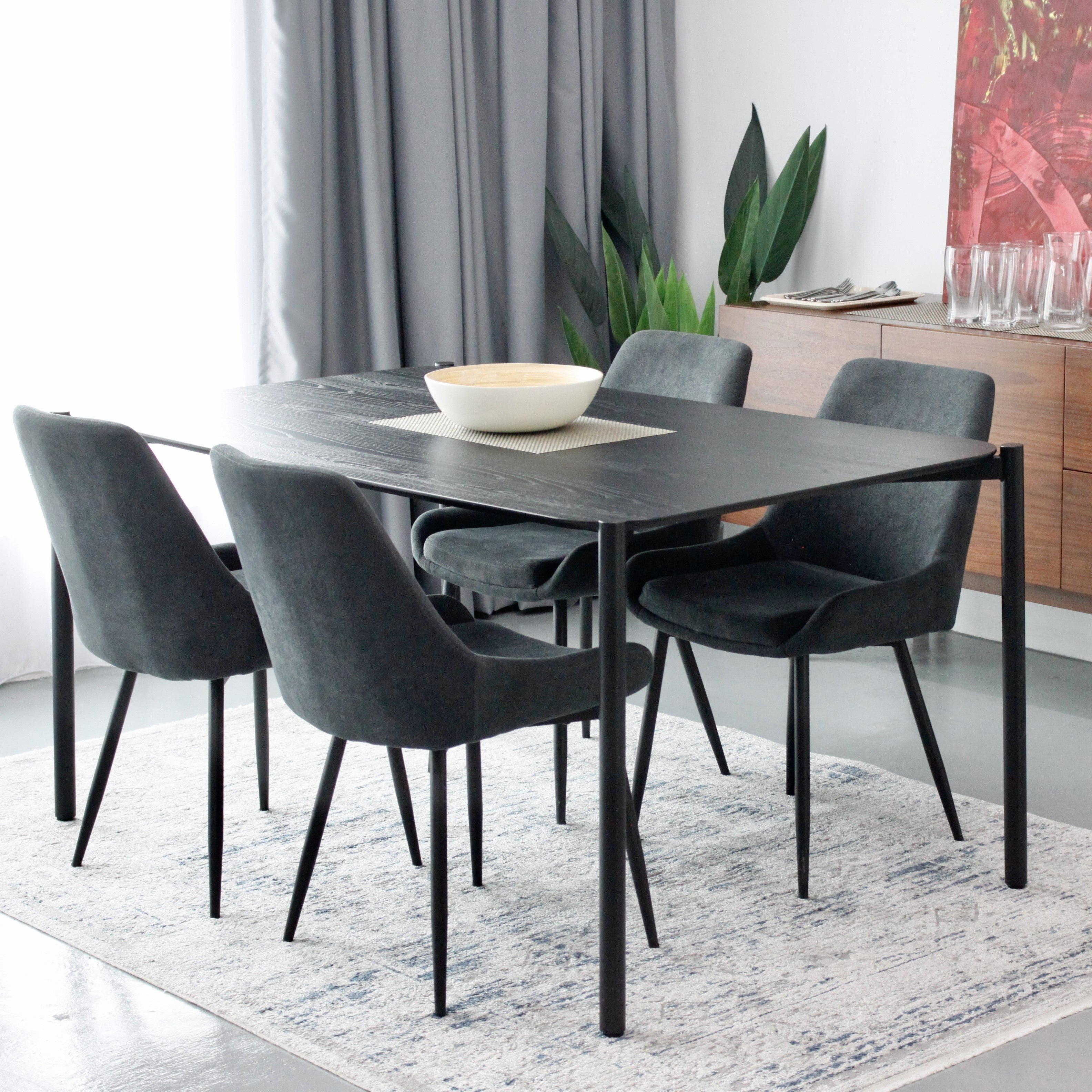 TANA Dining Table Rectangular W1500 mm Black