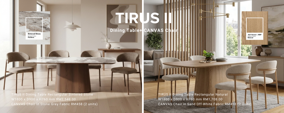 TIRUS II Dining Table + CANVAS chair