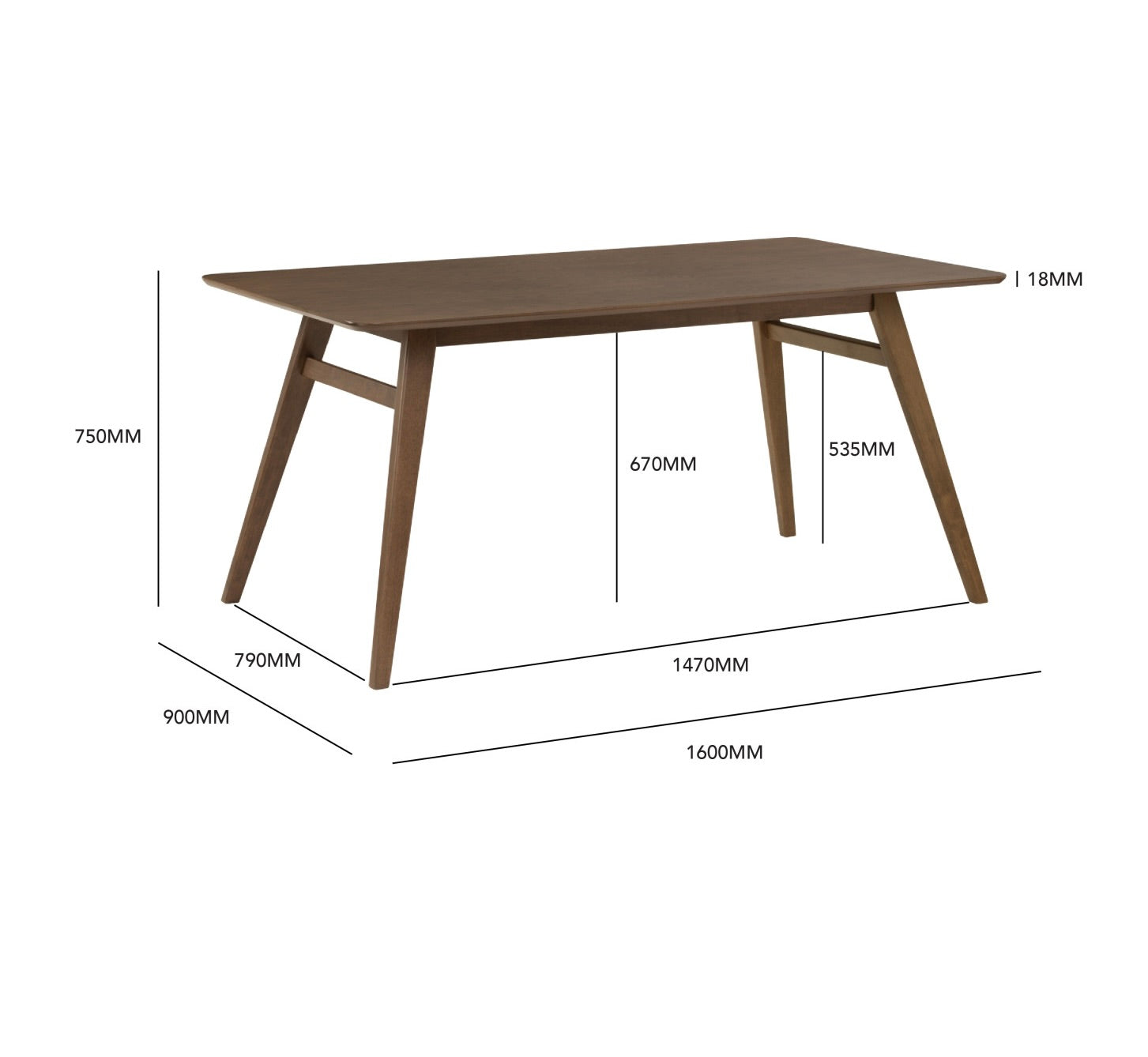 SOLID Dining Table 1.6m