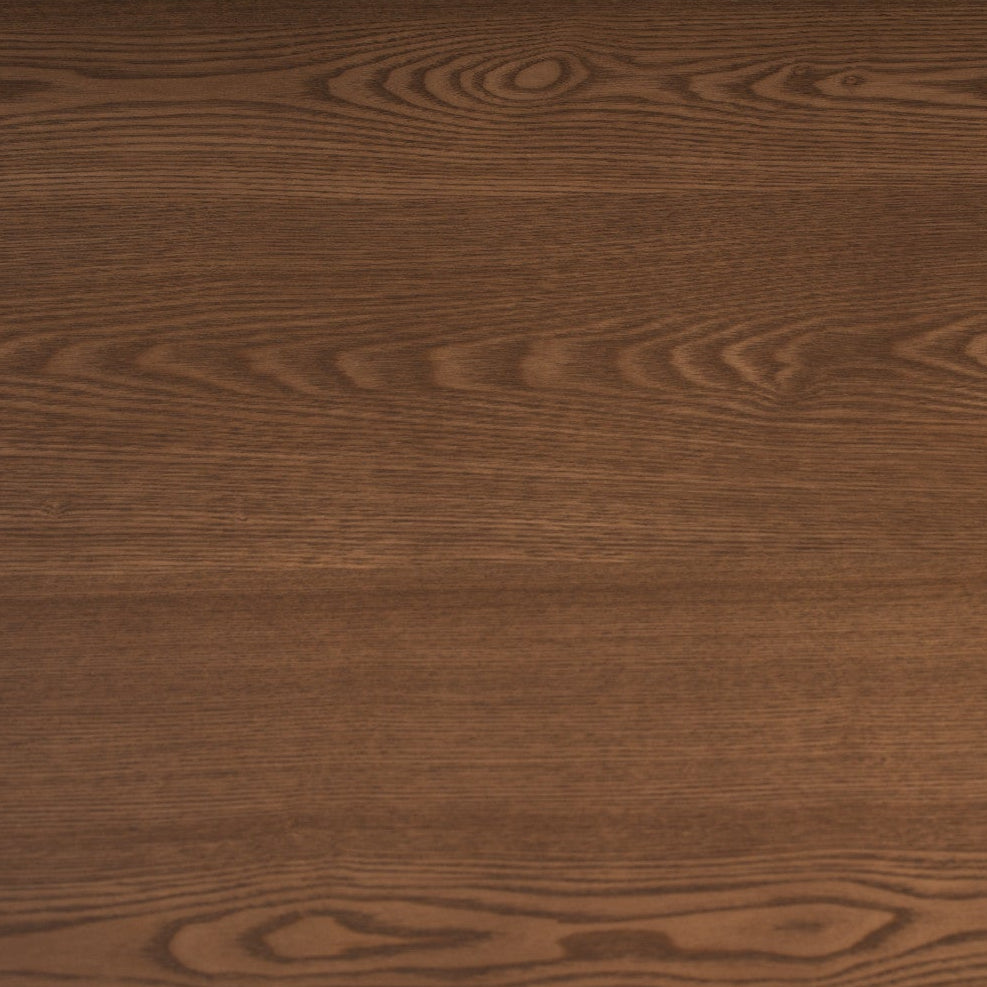 Wooden panel with a brown finish on a white background