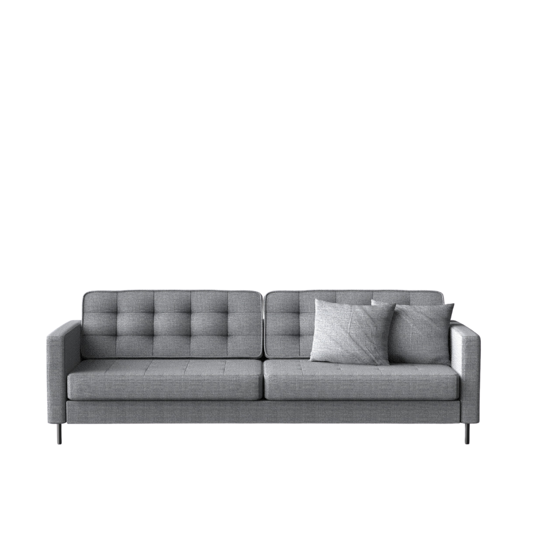 SATAH Sofa 1.5m Silver Grey ACACIA Fabric