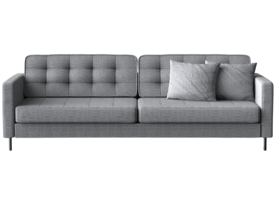 SATAH Sofa 1.5m Silver Grey ACACIA Fabric