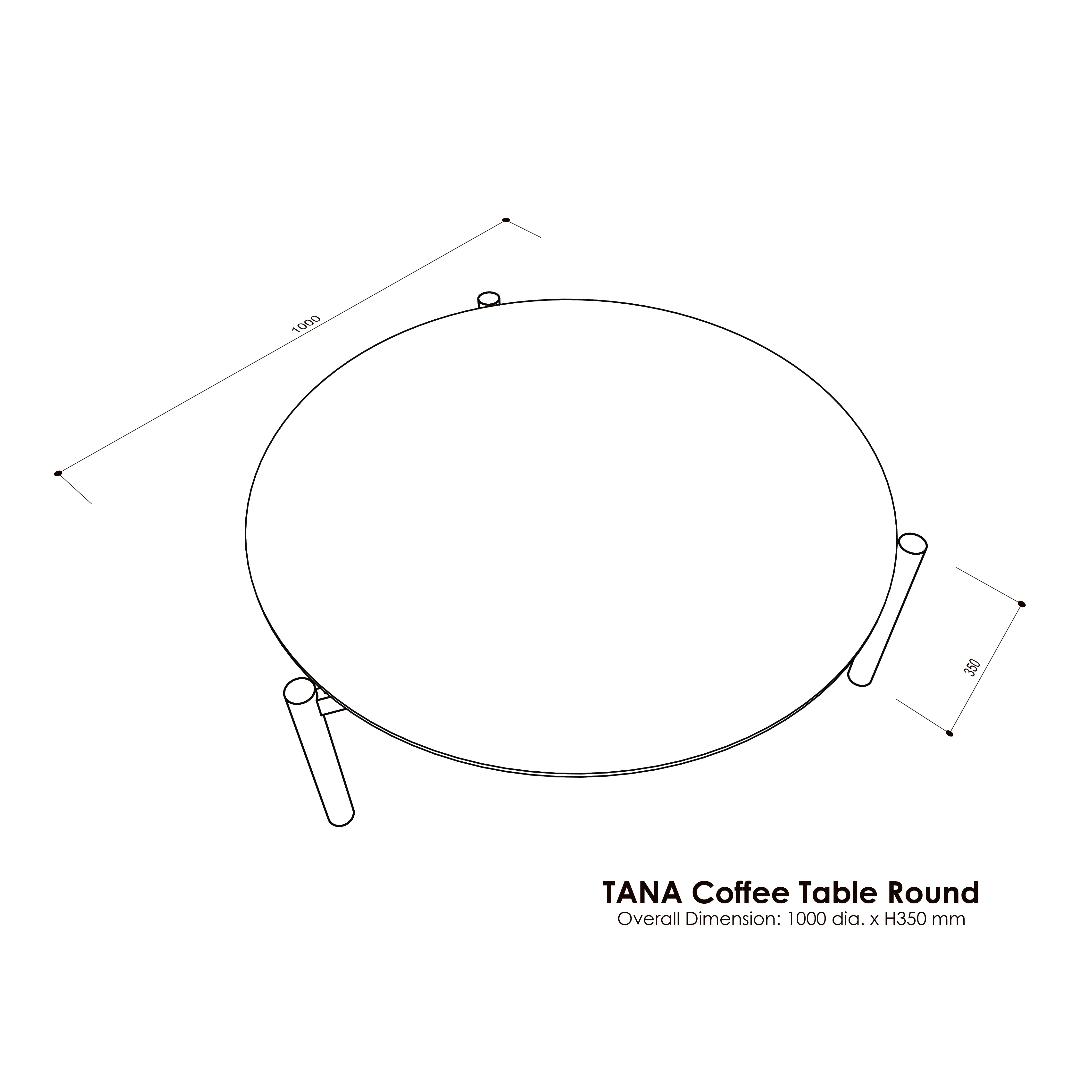 TANA Coffee Table Round V2.0 Dia. 1000 mm Black