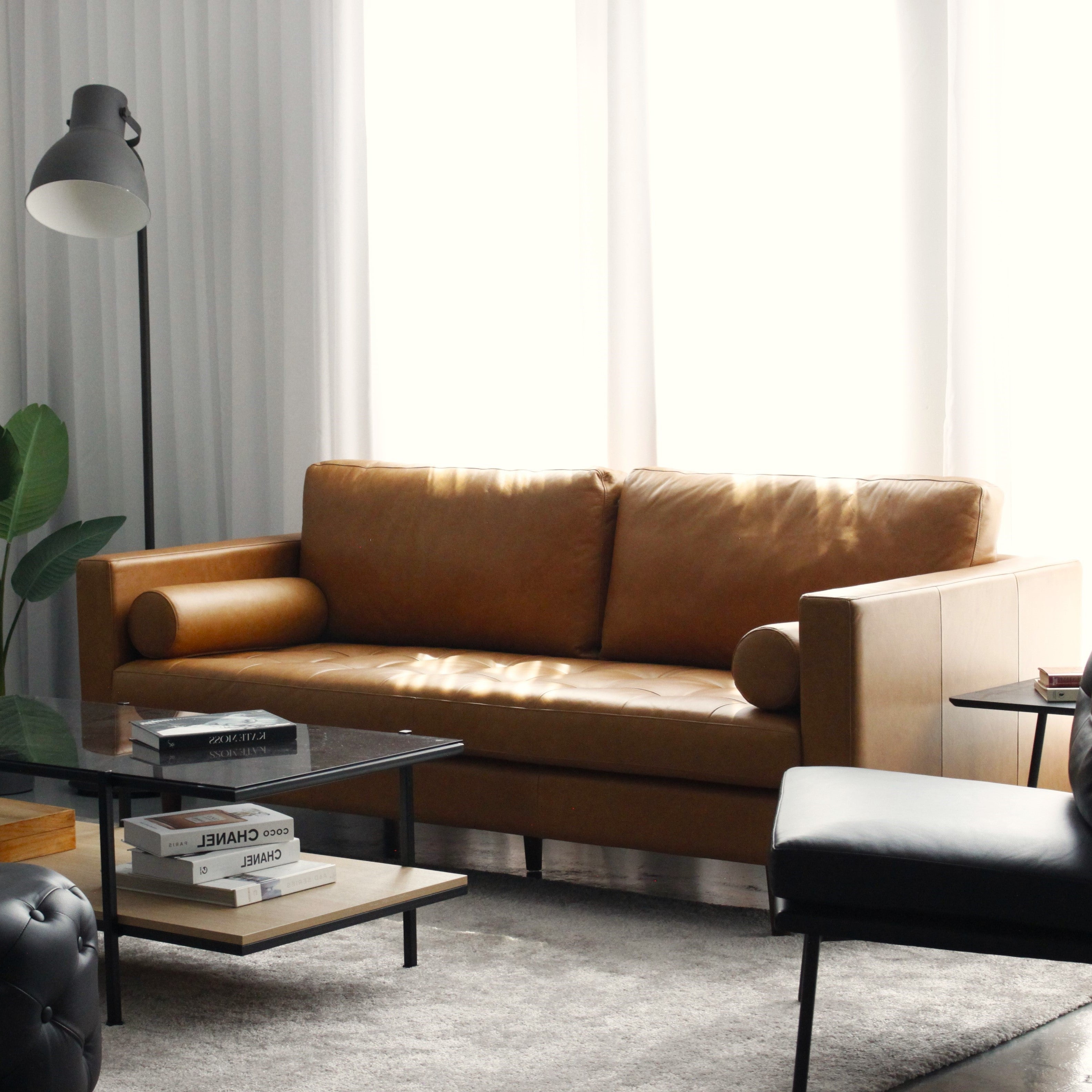 NORDI Sofa 3 Seater Leather Premium Exhibit Sale at Seremban 2 Offline Store