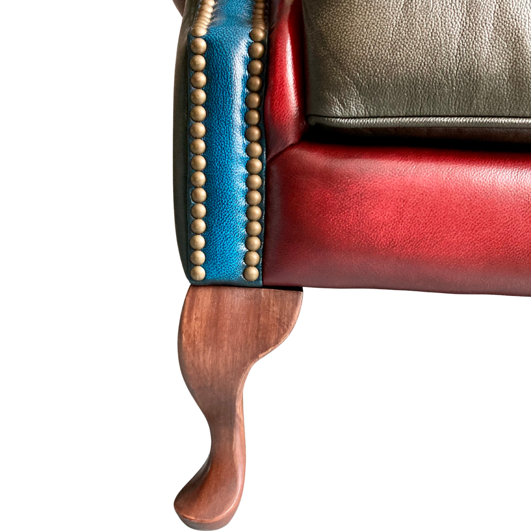 Chesterfield Wing Chair 133 Wash Off Leather Green Premium Exhibit Sales at Seremban 2 Offline Store