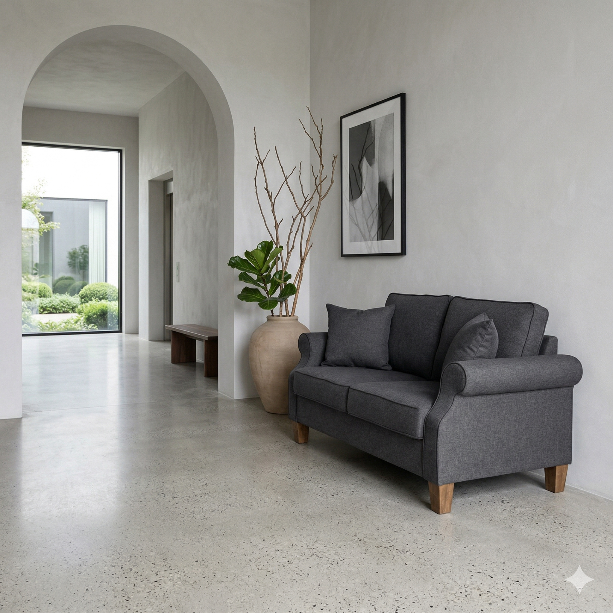 SELSA Sofa 2 Seater Grey