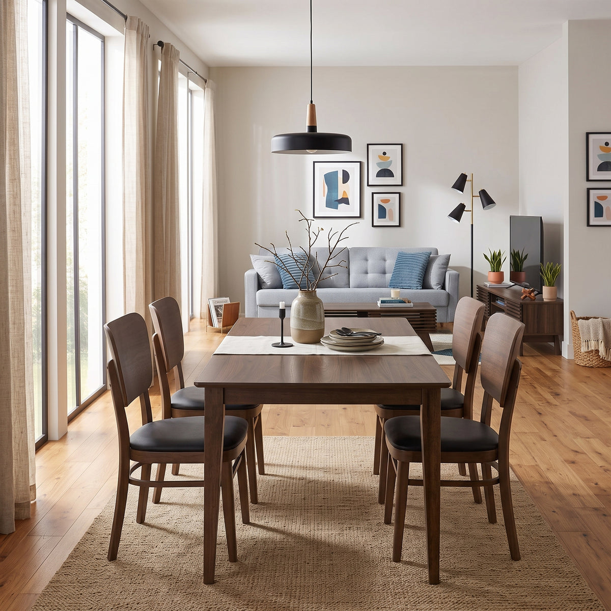 TARBU II Dining Chair Cocoa / Navy Fabric (2 pcs.)