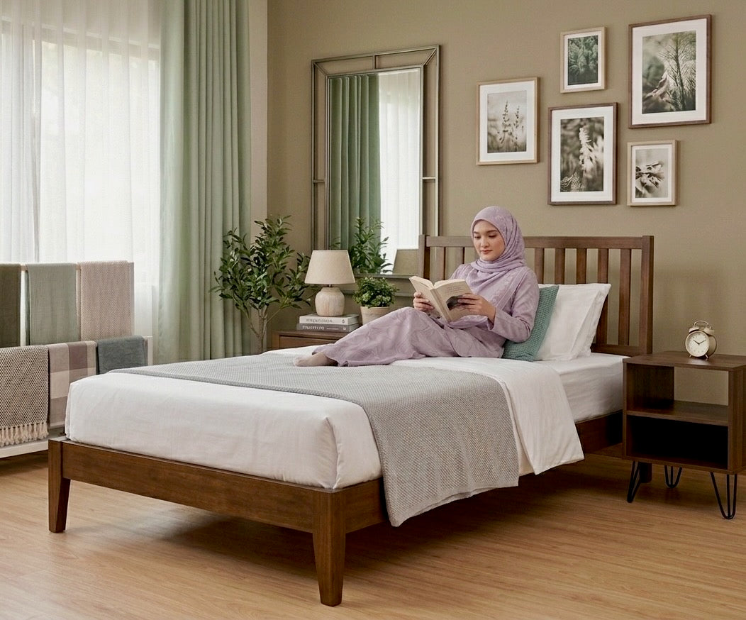 ALUR Super Single Bed Frame Natural