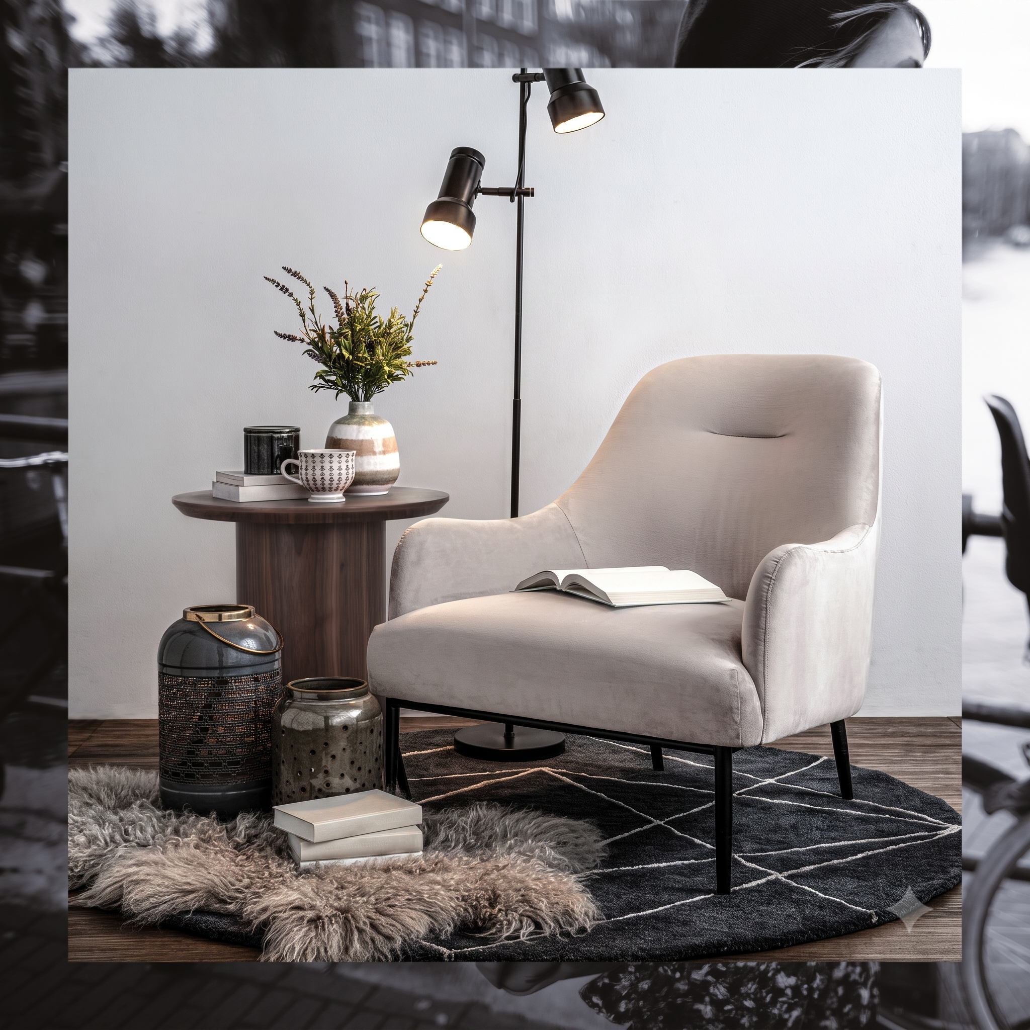GARIS Lounge Chair Beige