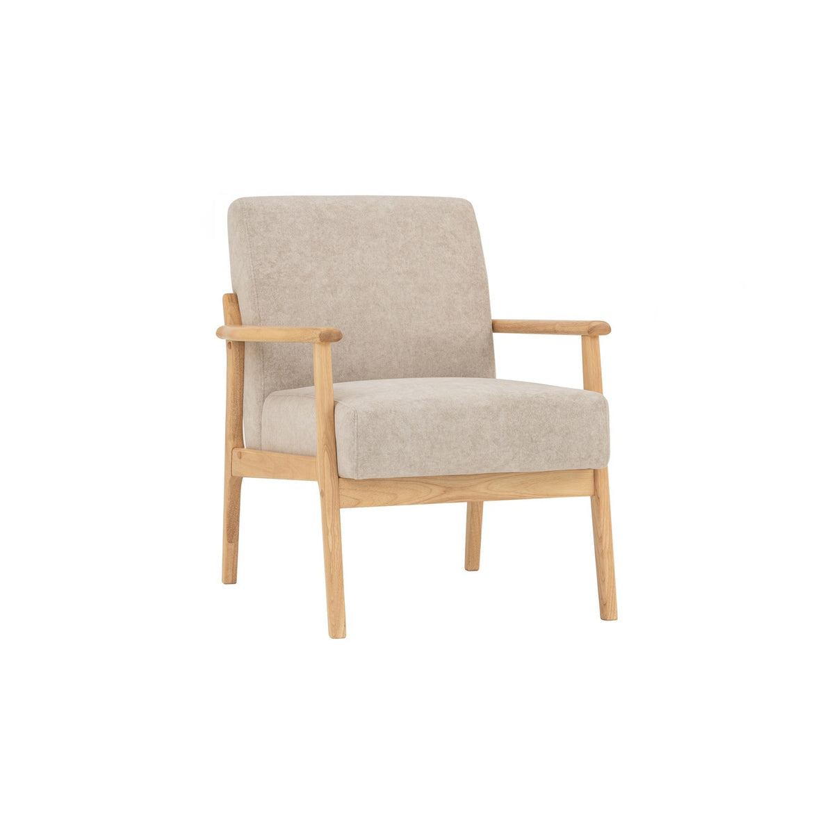 NATURA 1 Seater Sofa Light Brown Fabric Pet Friendly