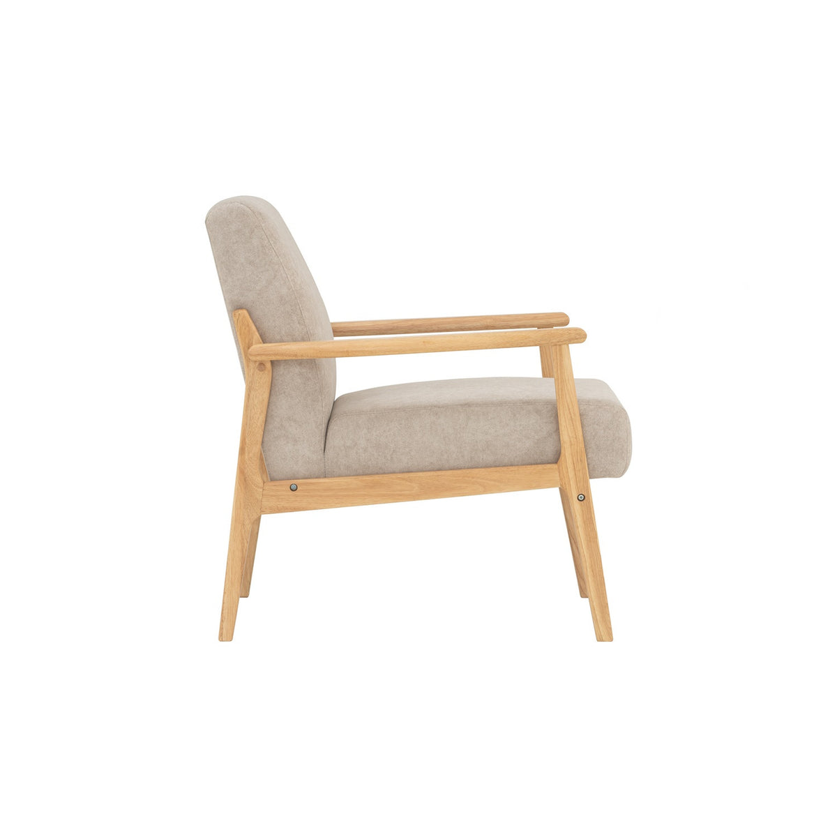 NATURA 1 Seater Sofa Light Brown Fabric Pet Friendly