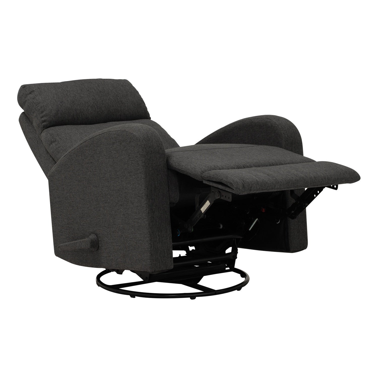 Black recliner chair on a white background