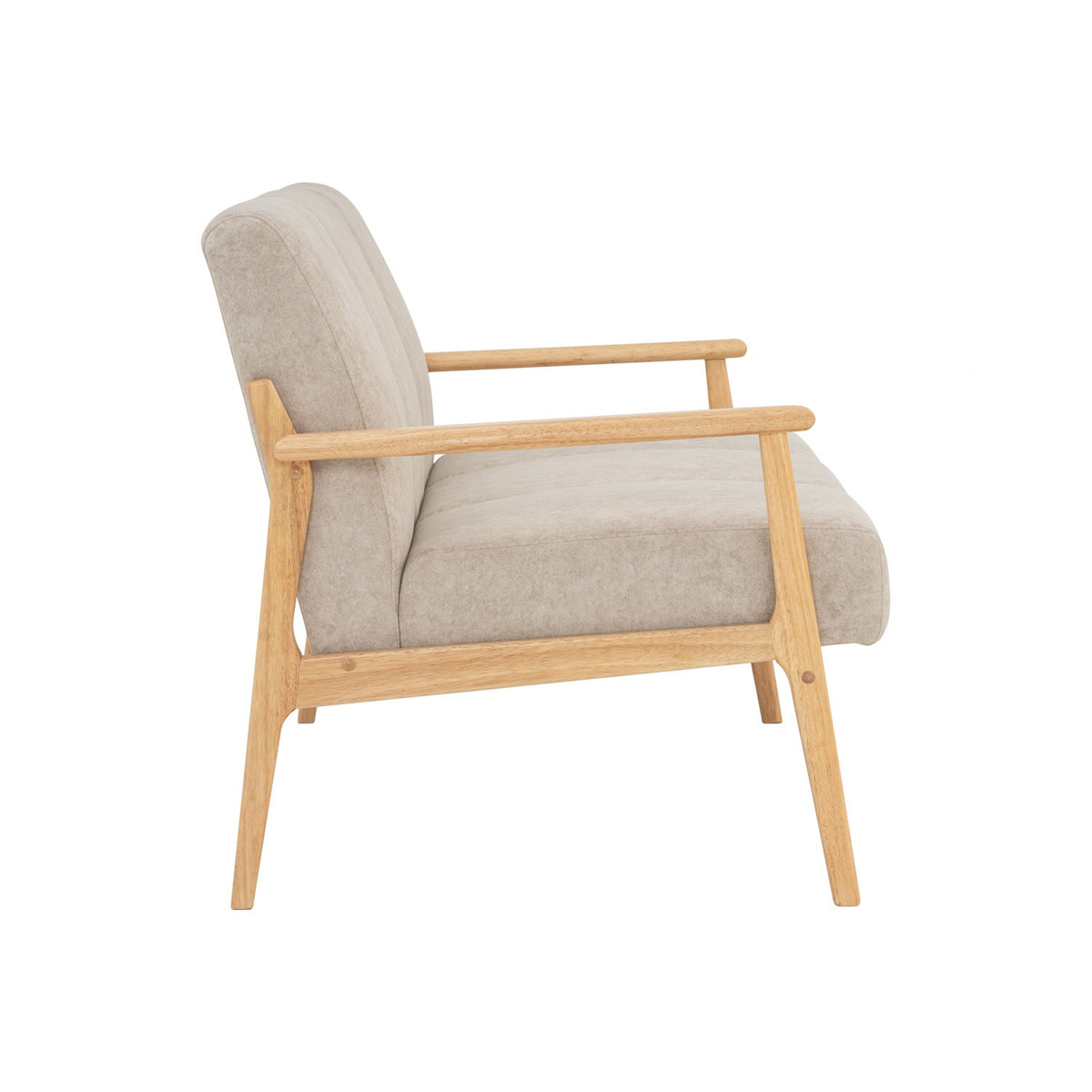 NATURA 3 Seater Sofa Light Brown Fabric Pet Friendly