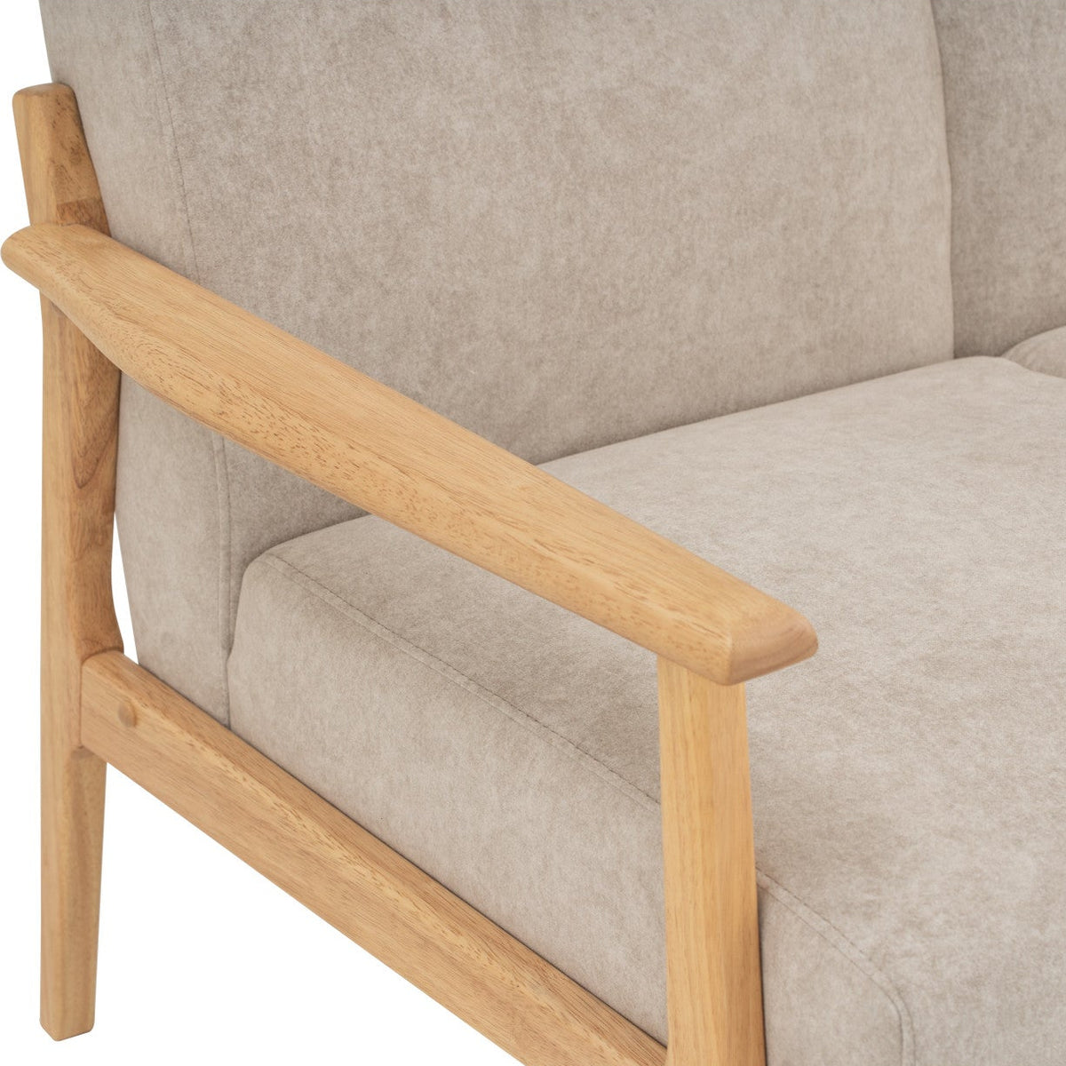NATURA 3 Seater Sofa Light Brown Fabric Pet Friendly