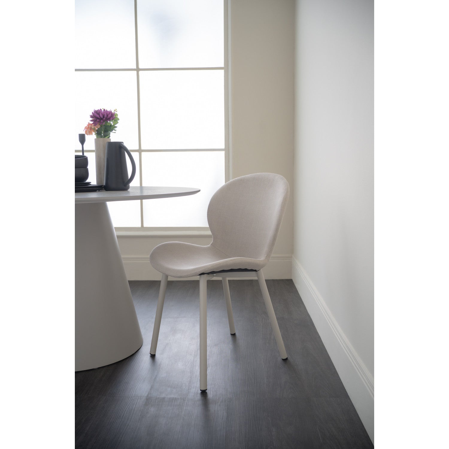 RUND Dining Chair Beige (Set of 2)