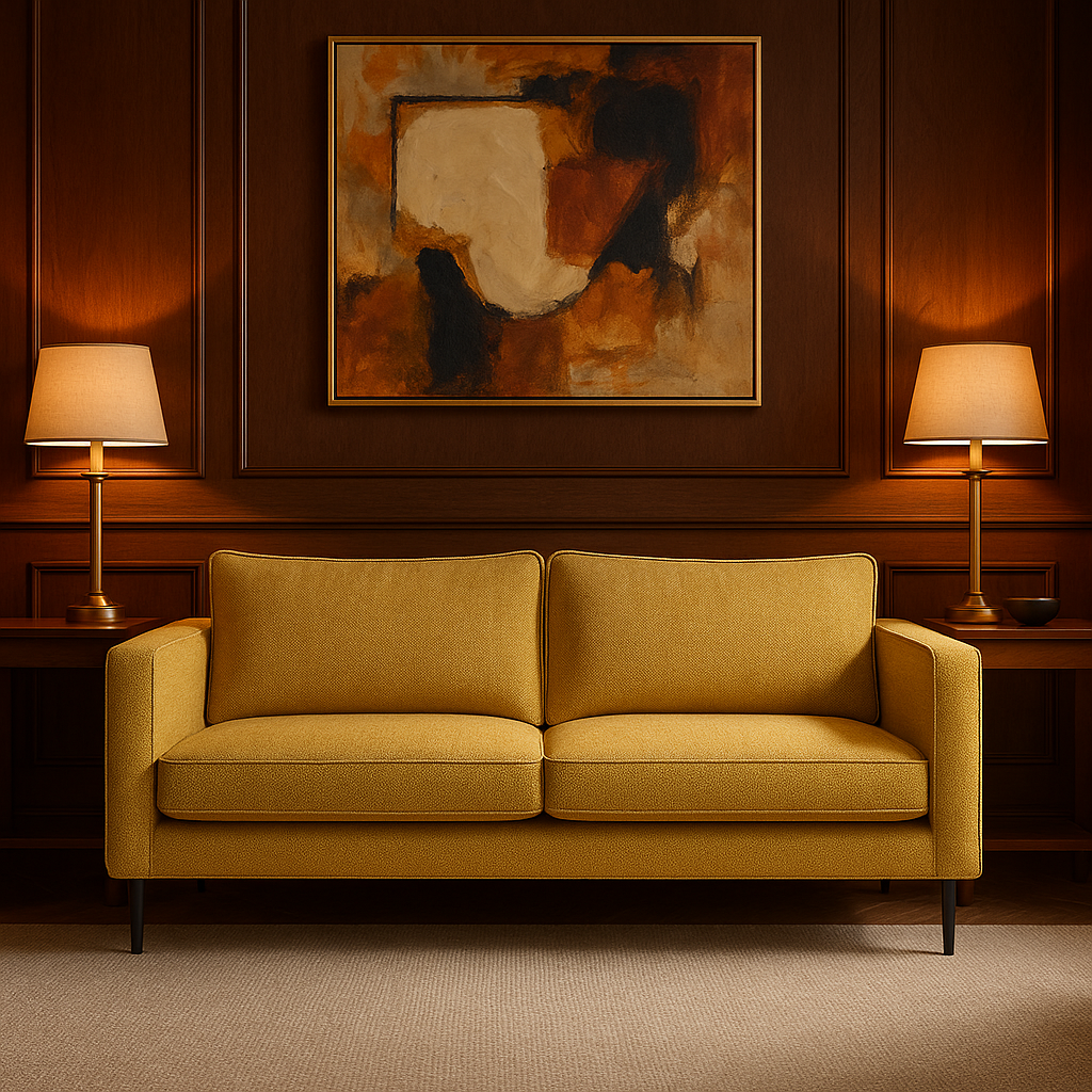 GARIS Sofa 3 Seater Yellow Mellow