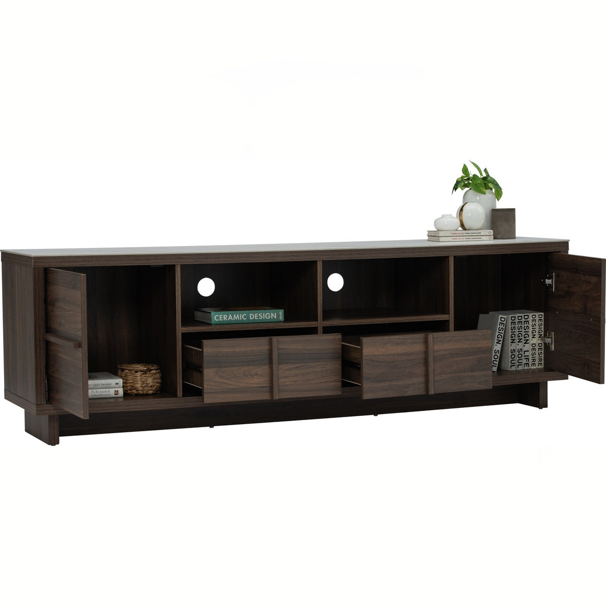BILAH 1.8m TV Cabinet Sintered Stone Top