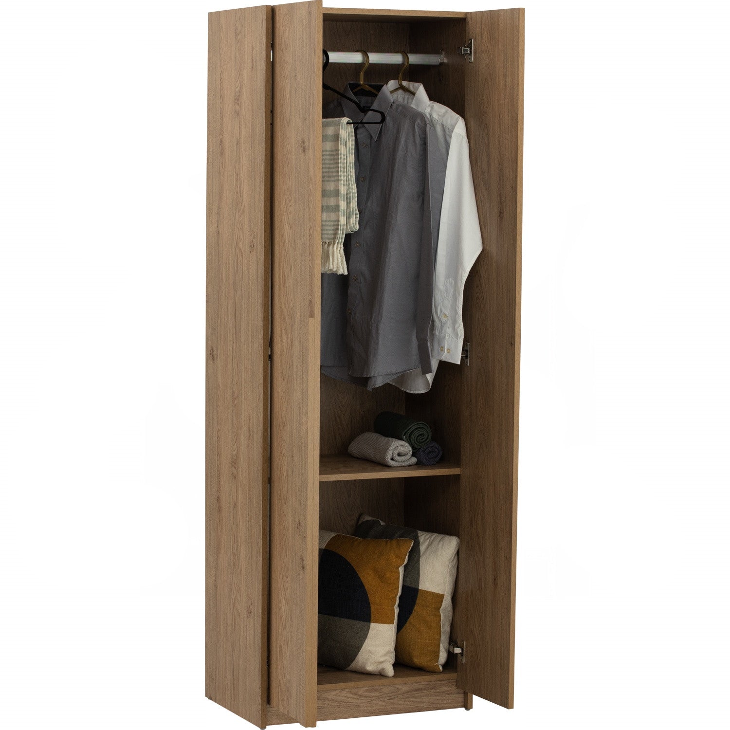 BASIC II Wardrobe 2 Door Oak