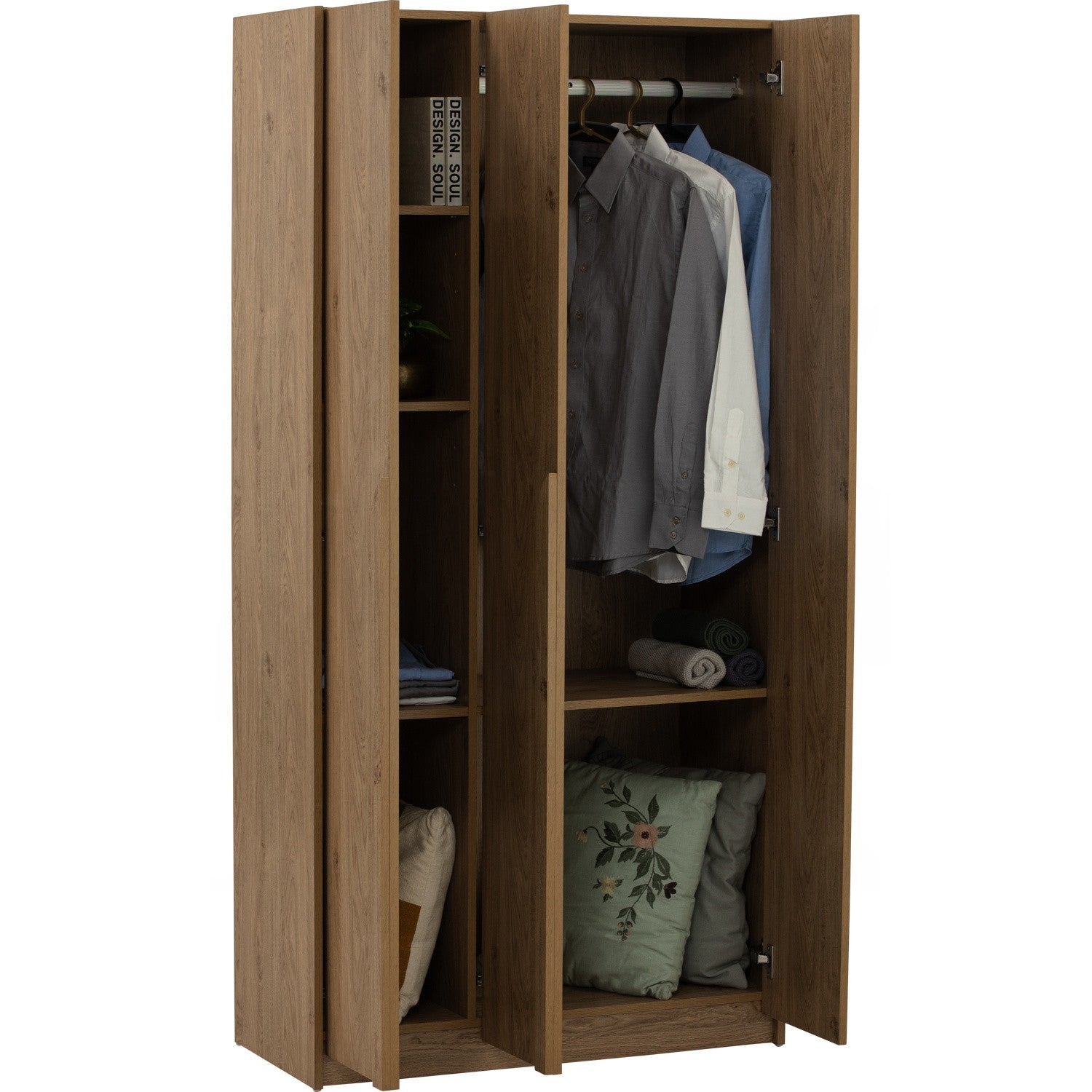 BASIC II Wardrobe 3 Door Oak