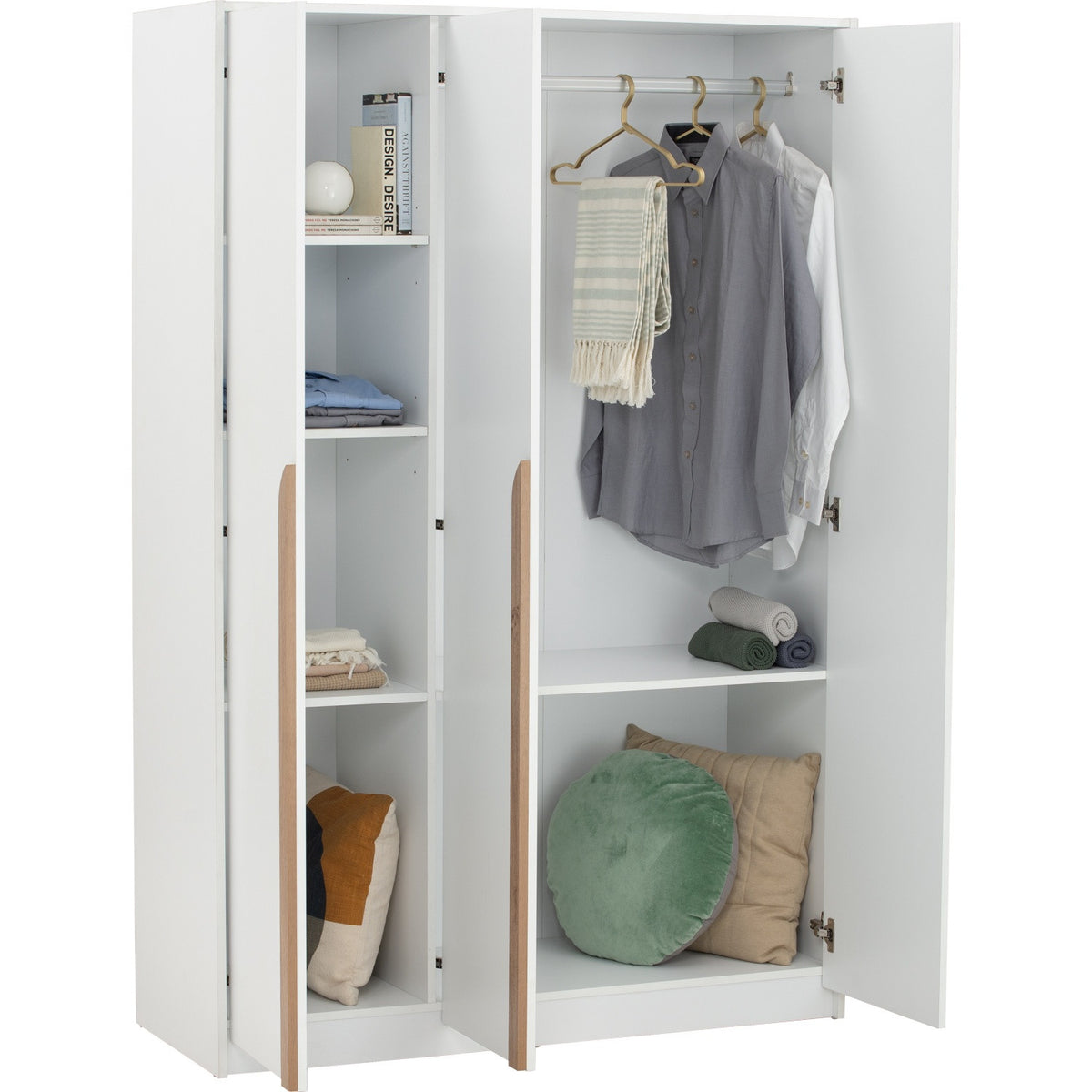 BASIC II Wardrobe 3 Door White W1200 mm