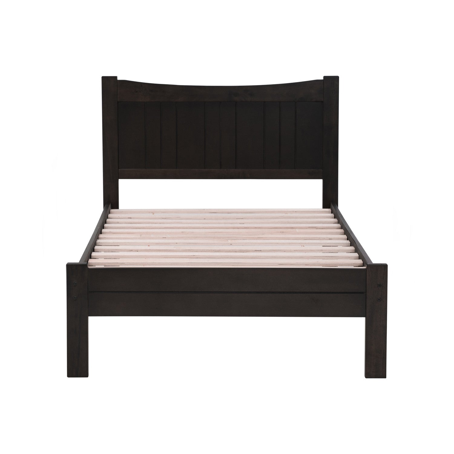 TERAS Single Bed Frame Dark Chestnut
