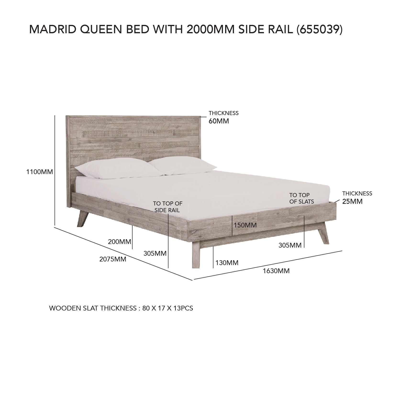 SUDUT Bed Frame Queen