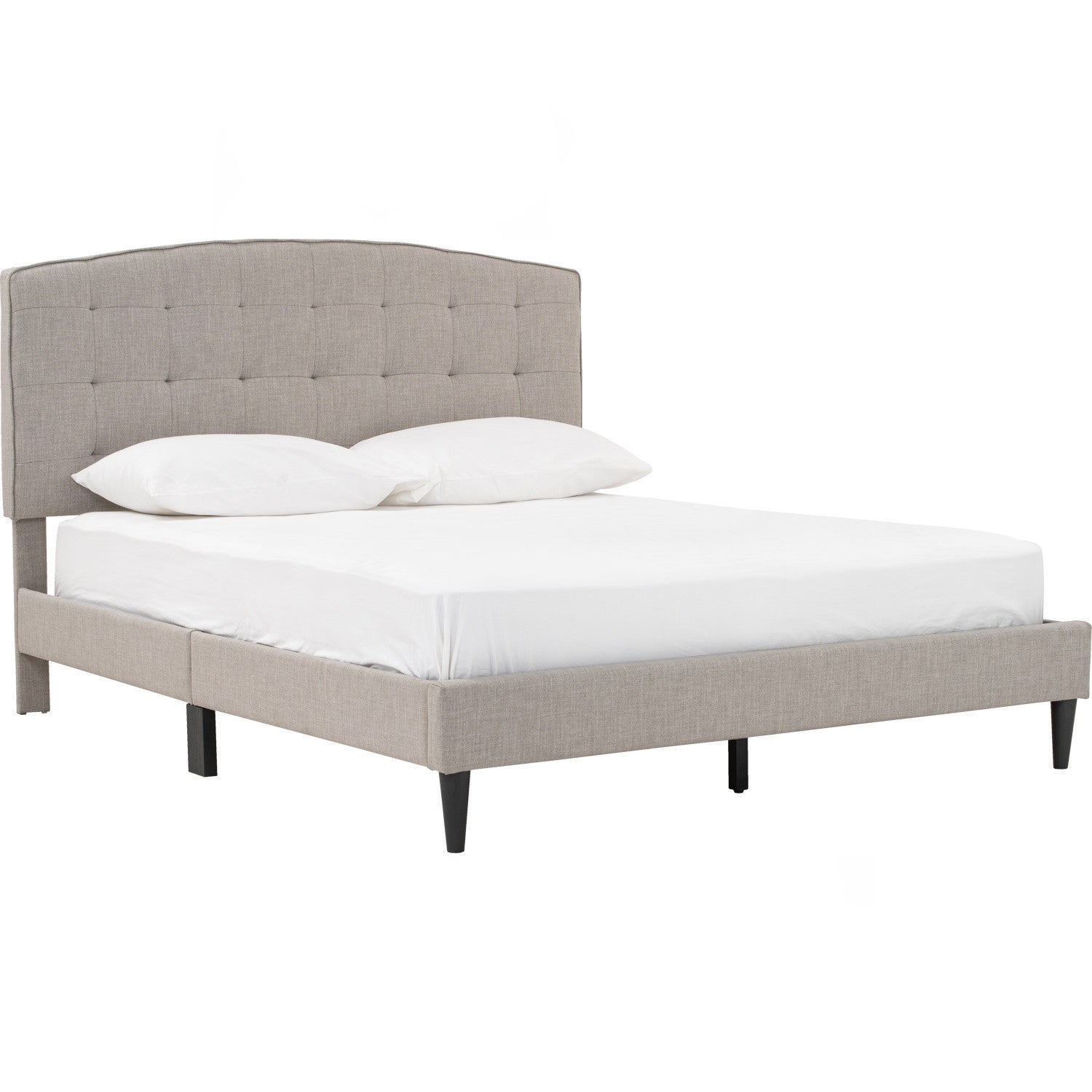 LEKU Bed Frame Queen Grey