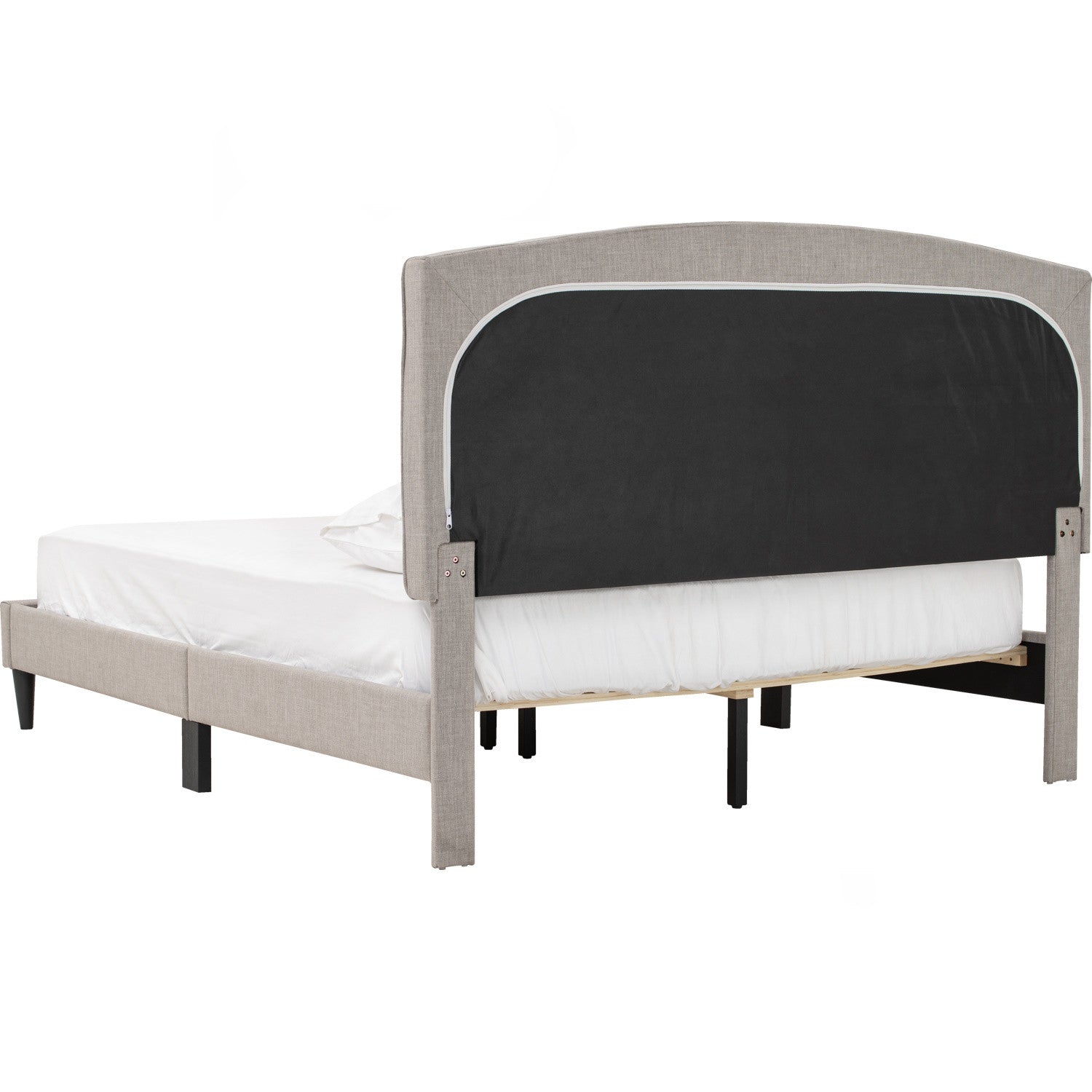 LEKU Bed Frame Queen Grey